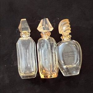 Vintage Givenchy glass perfume bottles